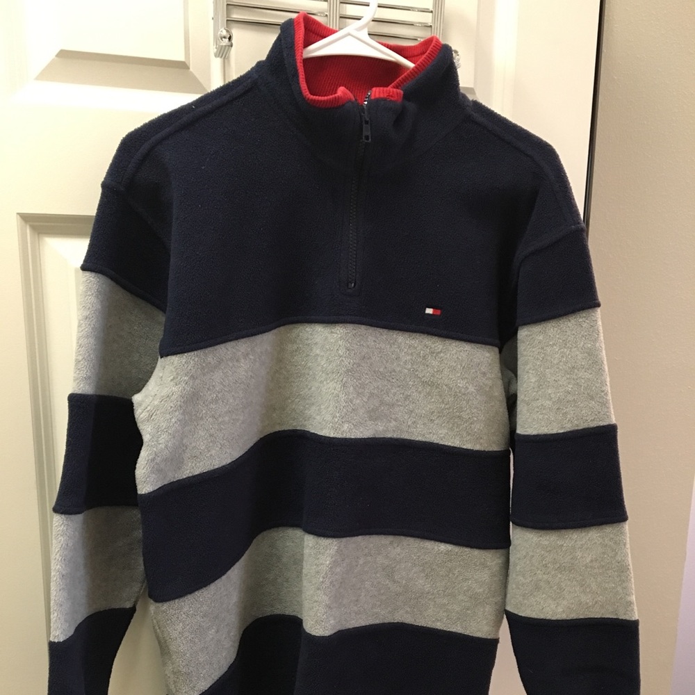 Tommy Hilfiger Striped Fleece Quarter ZIP